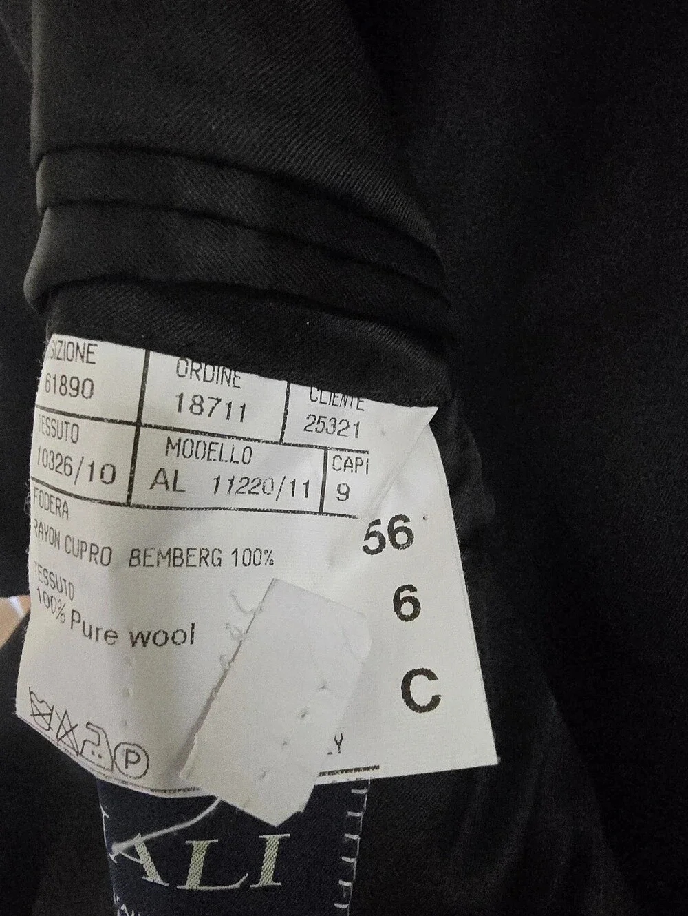 CANALI Italy Blazer Sport Coat 2-Button Jacket 46S-US 56C-EU Black Wool